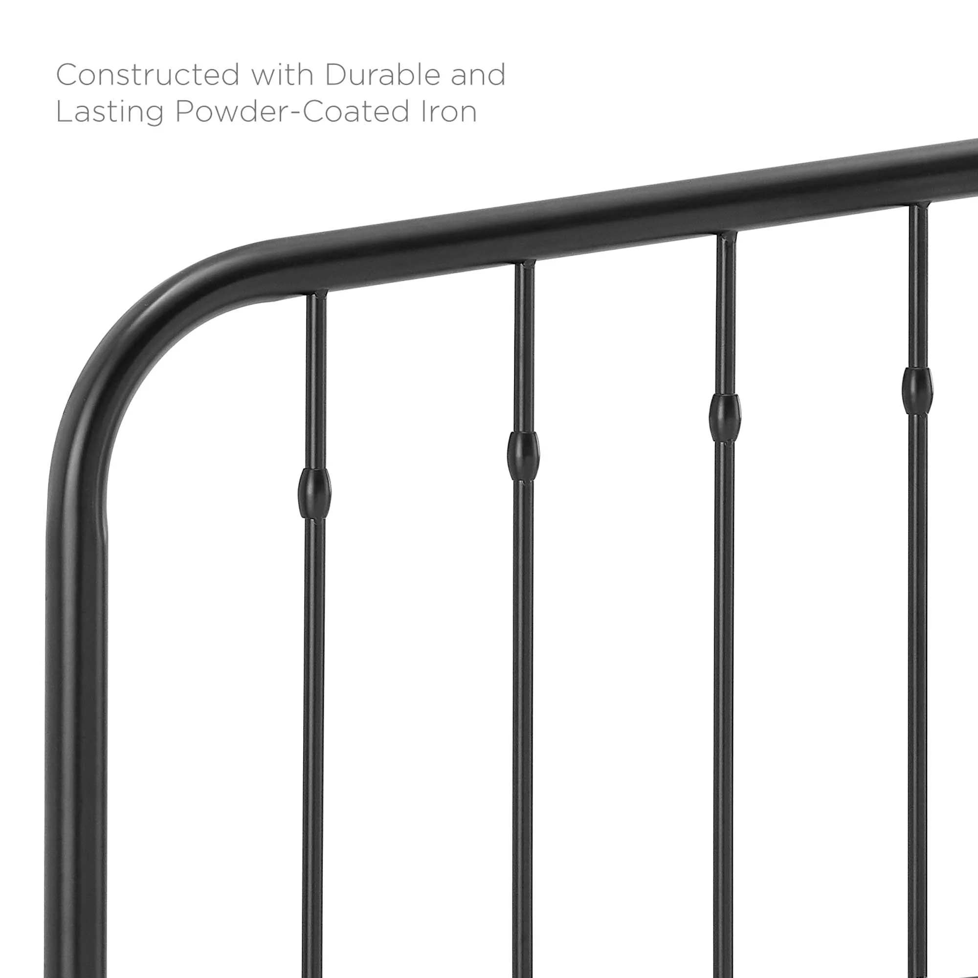 Metal Headboard with Arched Spindle Design - Image 22