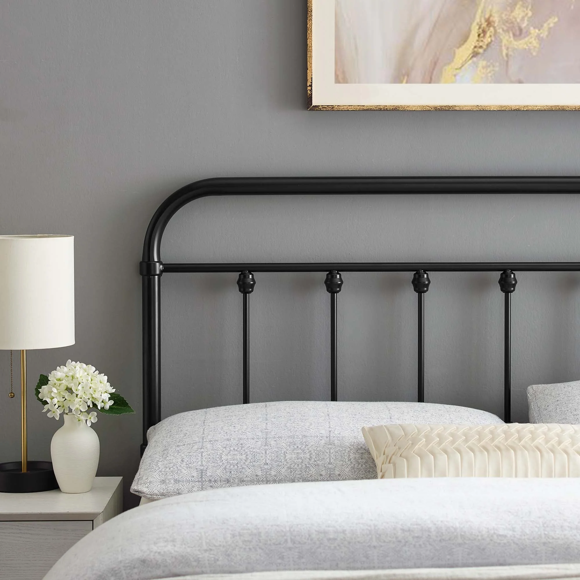 Metal Headboard with Farmhouse-Inspired Design - Image 24