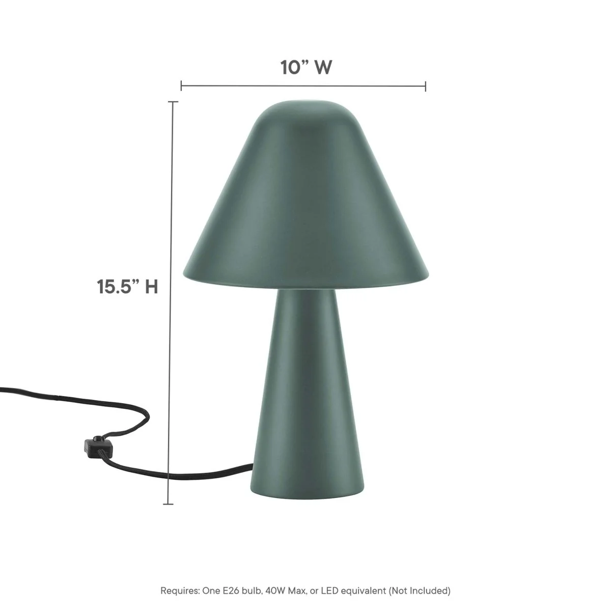 Metal Mushroom Table Lamp with Swivel Shade, Adjustable Base, Retro Accent Lighting - Image 13