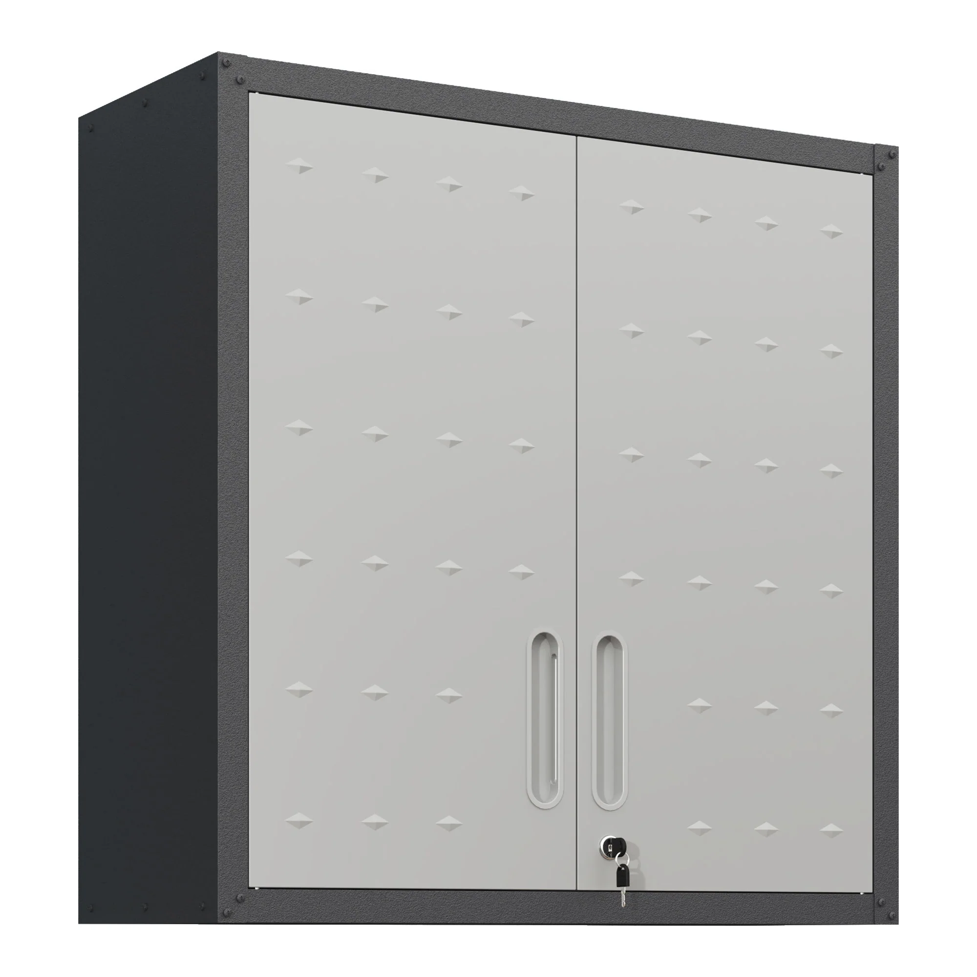 Metal Wall Mounted Tool Storage Cabinet With 2 Locking Doors, Adjustable Shelf, And Drawer - Image 5