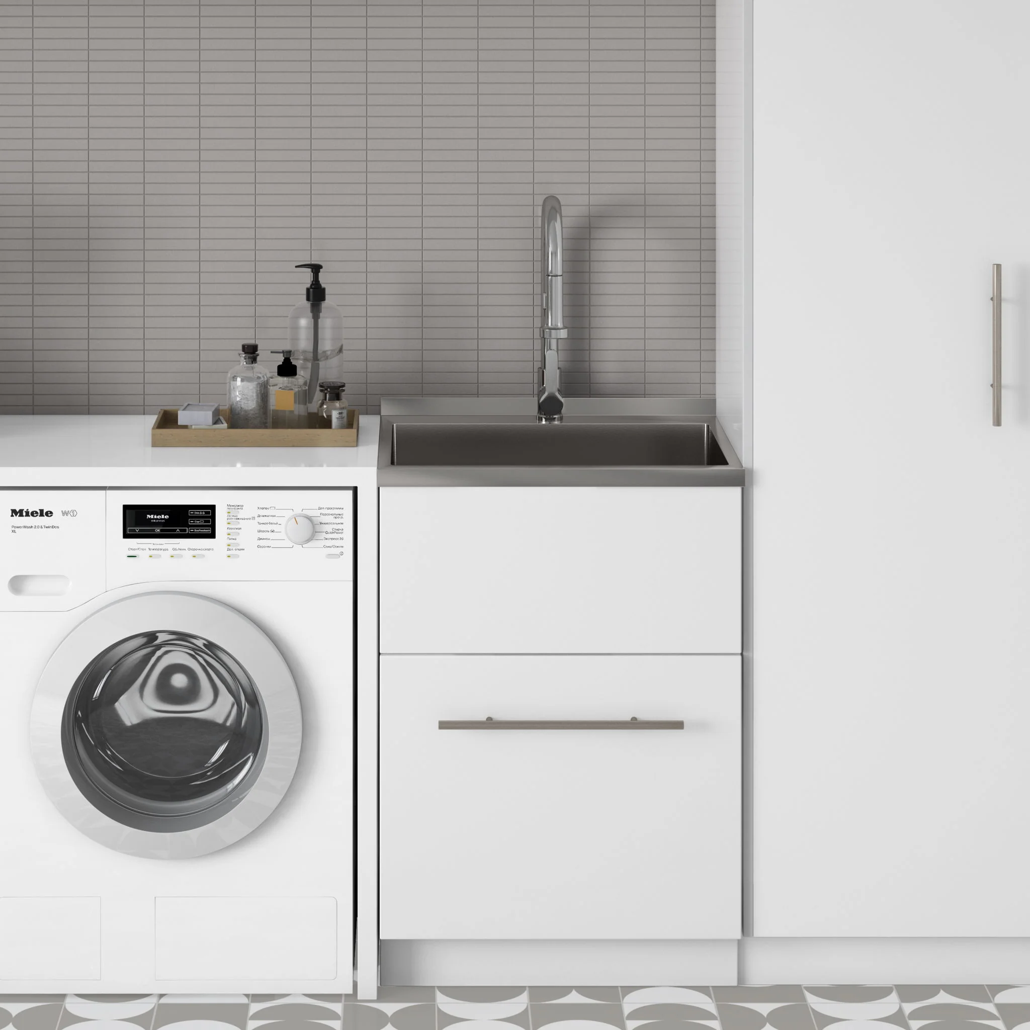 Metro - Laundry Cabinet & Faucet And Stainless Steel Sink - Image 15