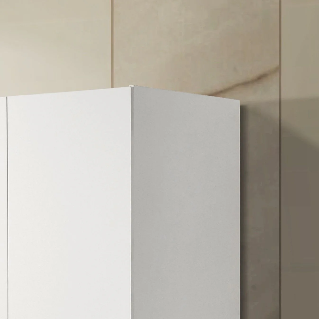 Michael - Double Door Wardrobe Cabinet Armoire With Shelf And Hanging Rod - White - Image 3