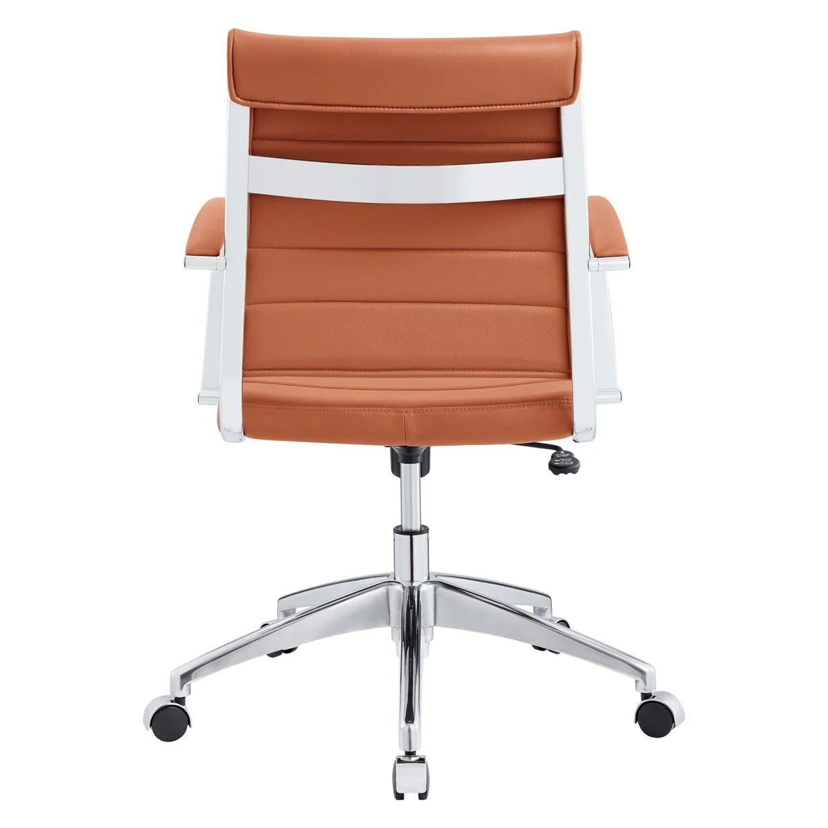 Mid Back Ribbed Vinyl Office Chair — Ergonomic Swivel Task Seating for Workspace - Image 8