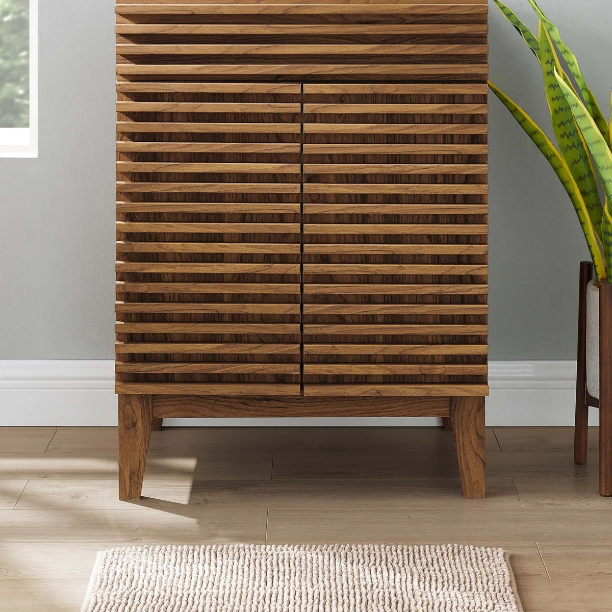 Mid-Century Bathroom Vanity Cabinet — Compact Modern Vanity Storage Cabinet - Image 7