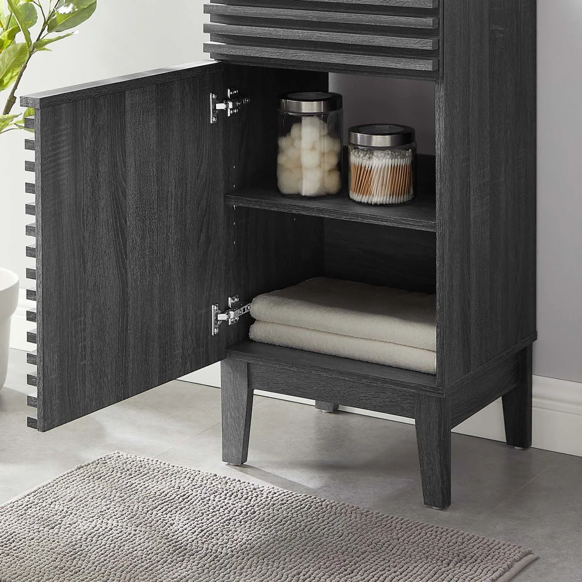 Mid-Century Bathroom Vanity Cabinet — Compact Modern Vanity Storage Cabinet - Image 81