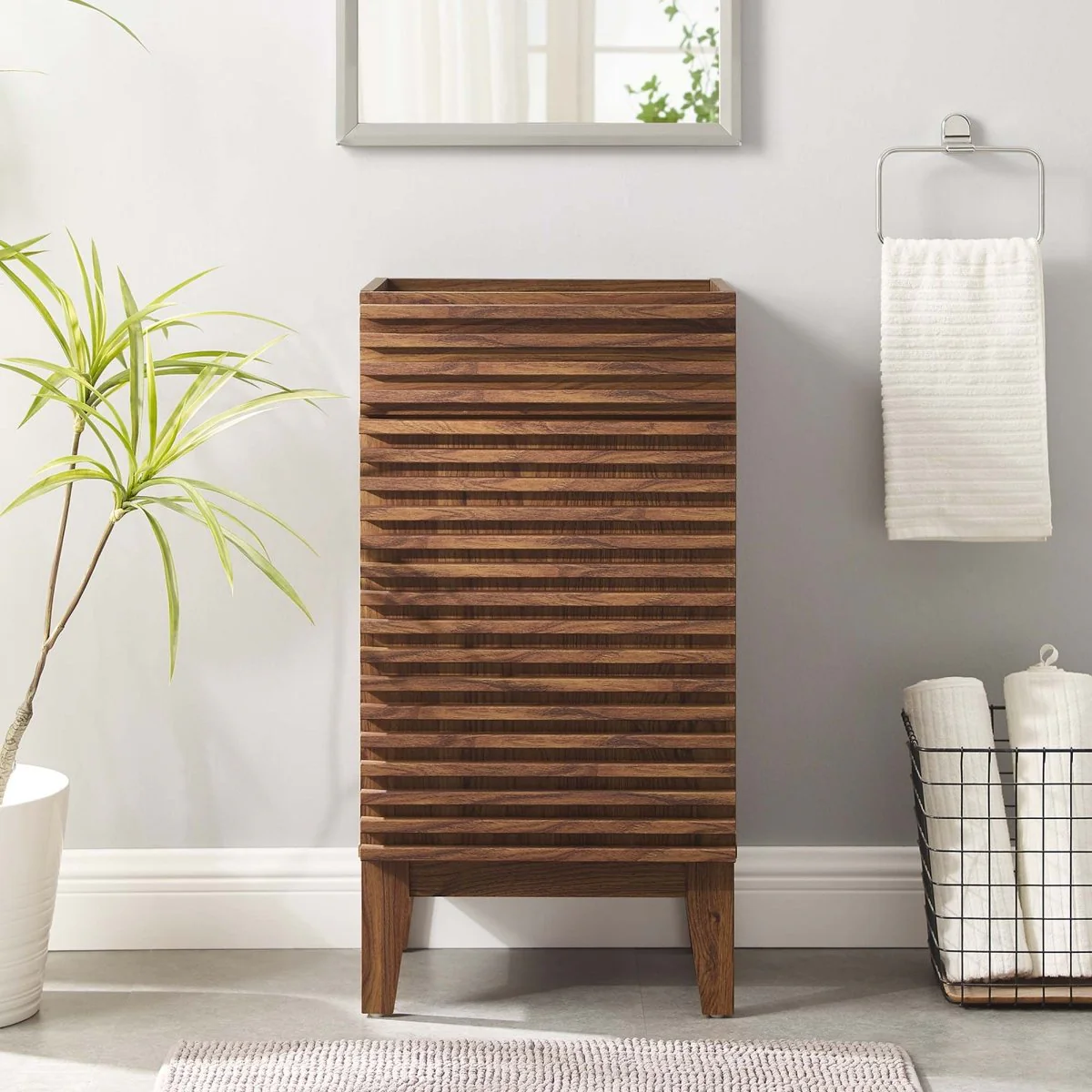Mid-Century Bathroom Vanity Cabinet — Compact Modern Vanity Storage Cabinet - Image 94