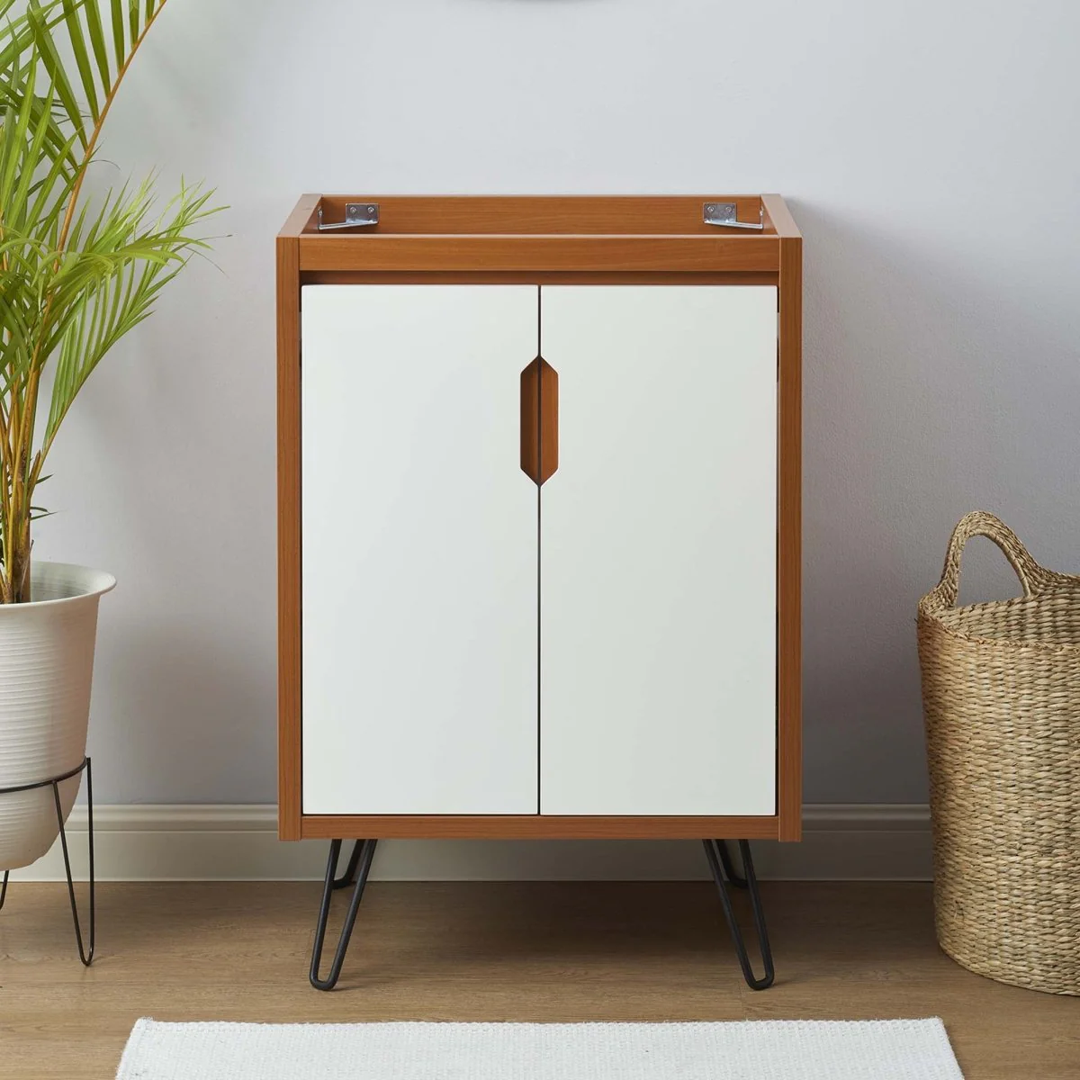 Mid-Century Bathroom Vanity Cabinet – MDF Construction, Wall and Floor Models - Image 10