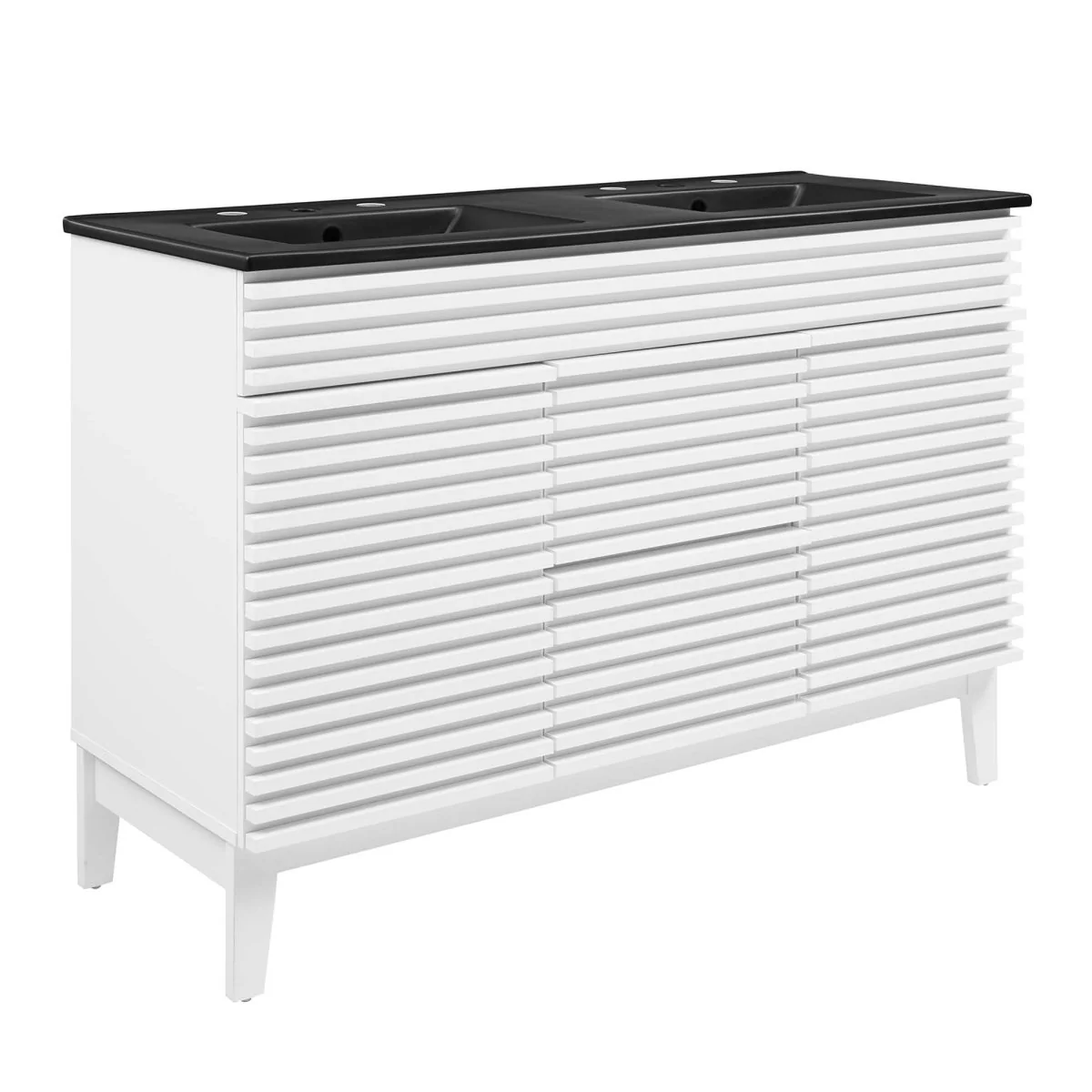 Mid-Century Bathroom Vanity Cabinet with Sink Storage and Modern Design - Image 109