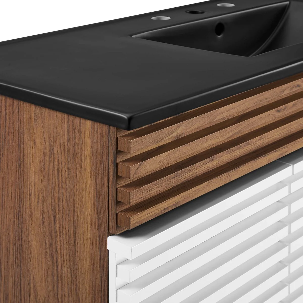 Mid-Century Bathroom Vanity Cabinet with Sink Storage and Modern Design - Image 19