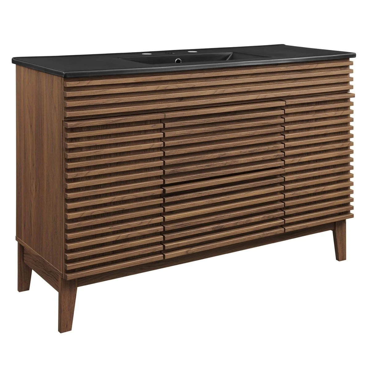 Mid-Century Bathroom Vanity Cabinet with Sink Storage and Modern Design - Image 23