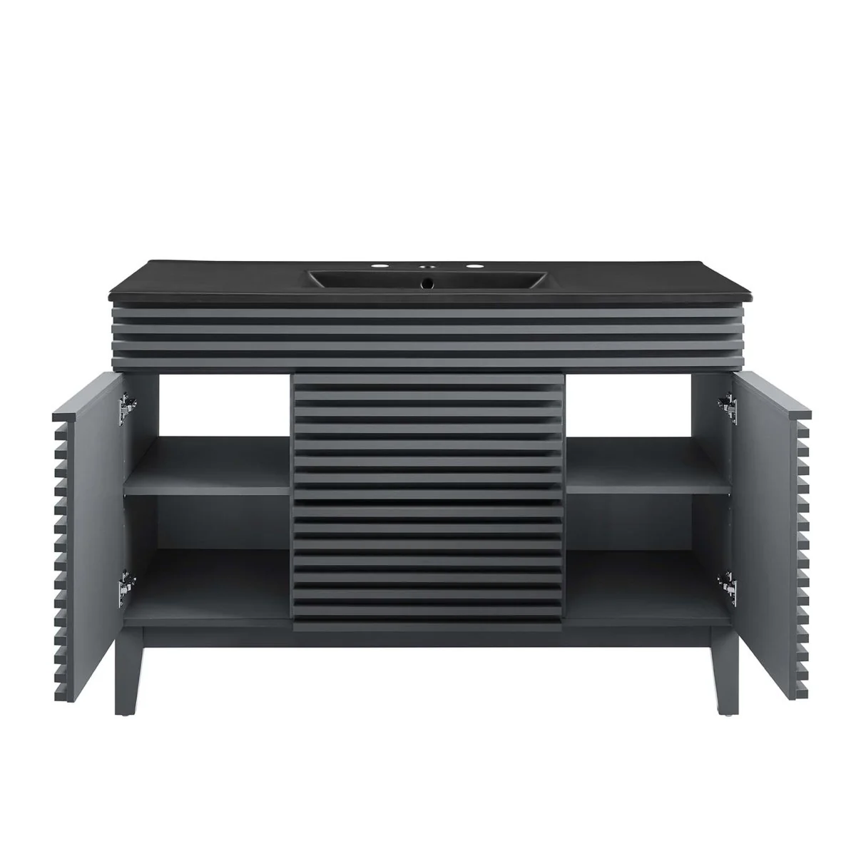 Mid-Century Bathroom Vanity Cabinet with Sink Storage and Modern Design - Image 51