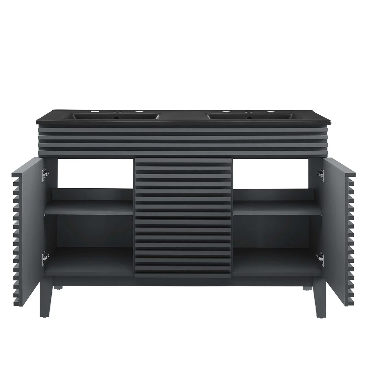 Mid-Century Bathroom Vanity Cabinet with Sink Storage and Modern Design - Image 73