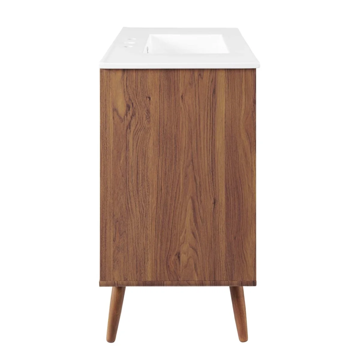 Mid-Century Bathroom Vanity Collection - Walnut Modern Bathroom Vanity Cabinets Set - Image 44