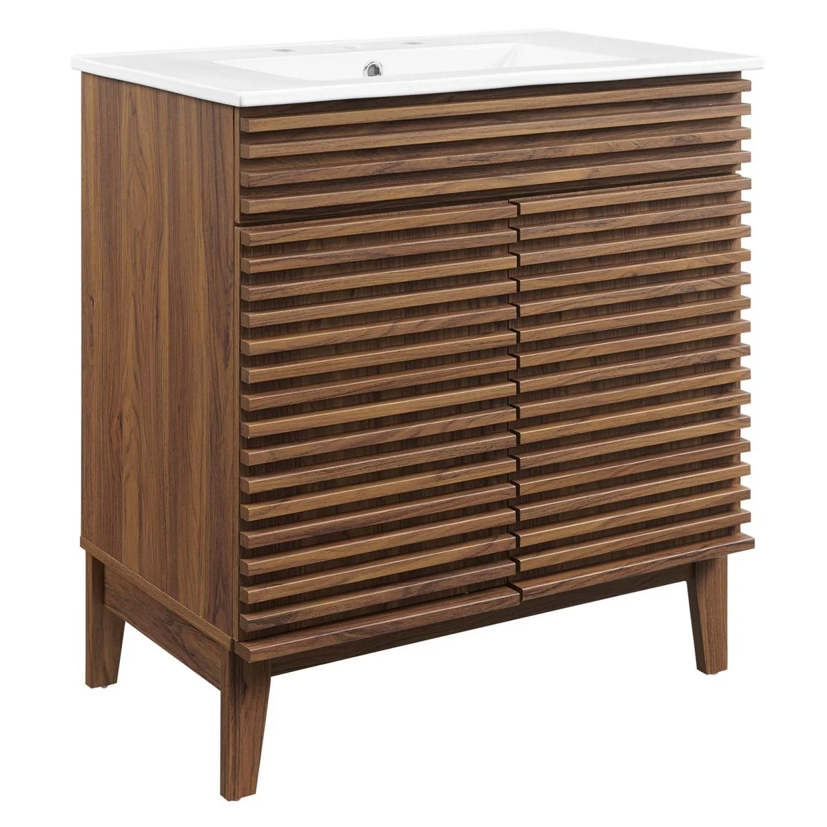 Mid-Century Bathroom Vanity with Basin and Sink — Modern Vanity Cabinet for Bathroom - Image 10