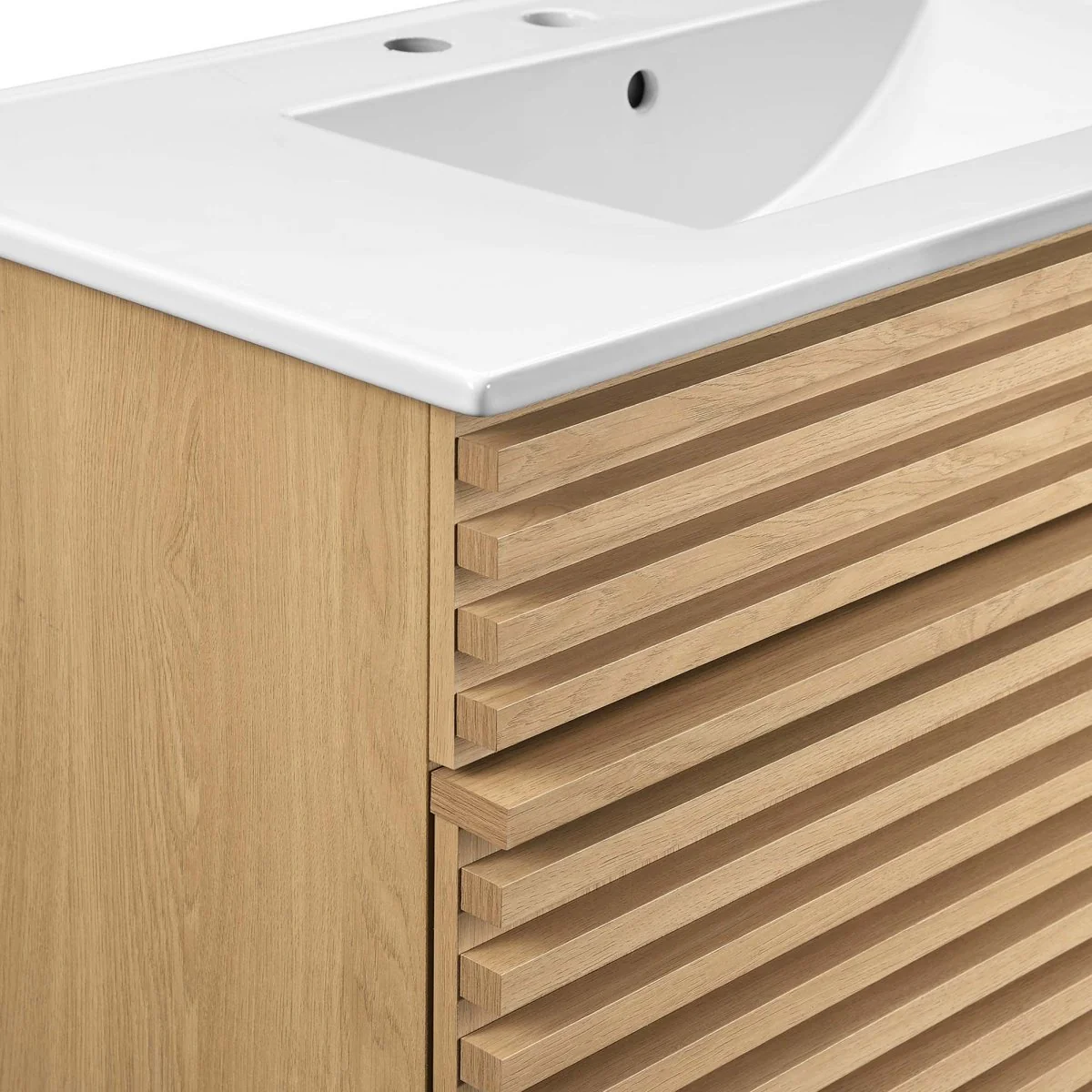 Mid-Century Bathroom Vanity with Basin and Sink — Modern Vanity Cabinet for Bathroom - Image 63