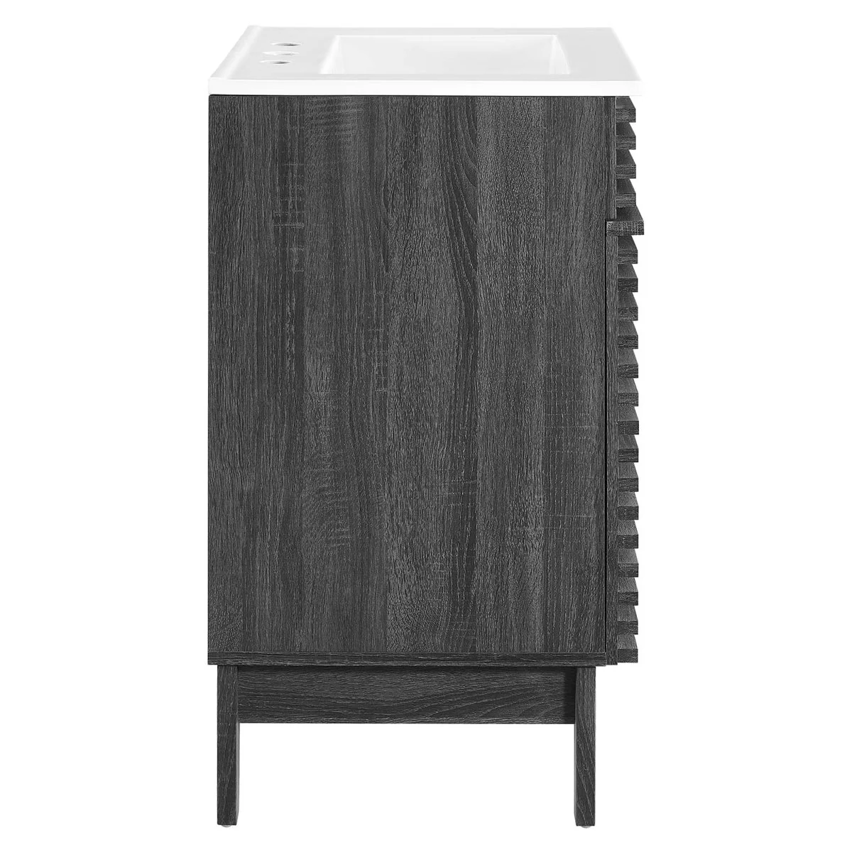 Mid-Century Bathroom Vanity with Sink — Freestanding Single-Sink Vanity Cabinet - Image 68