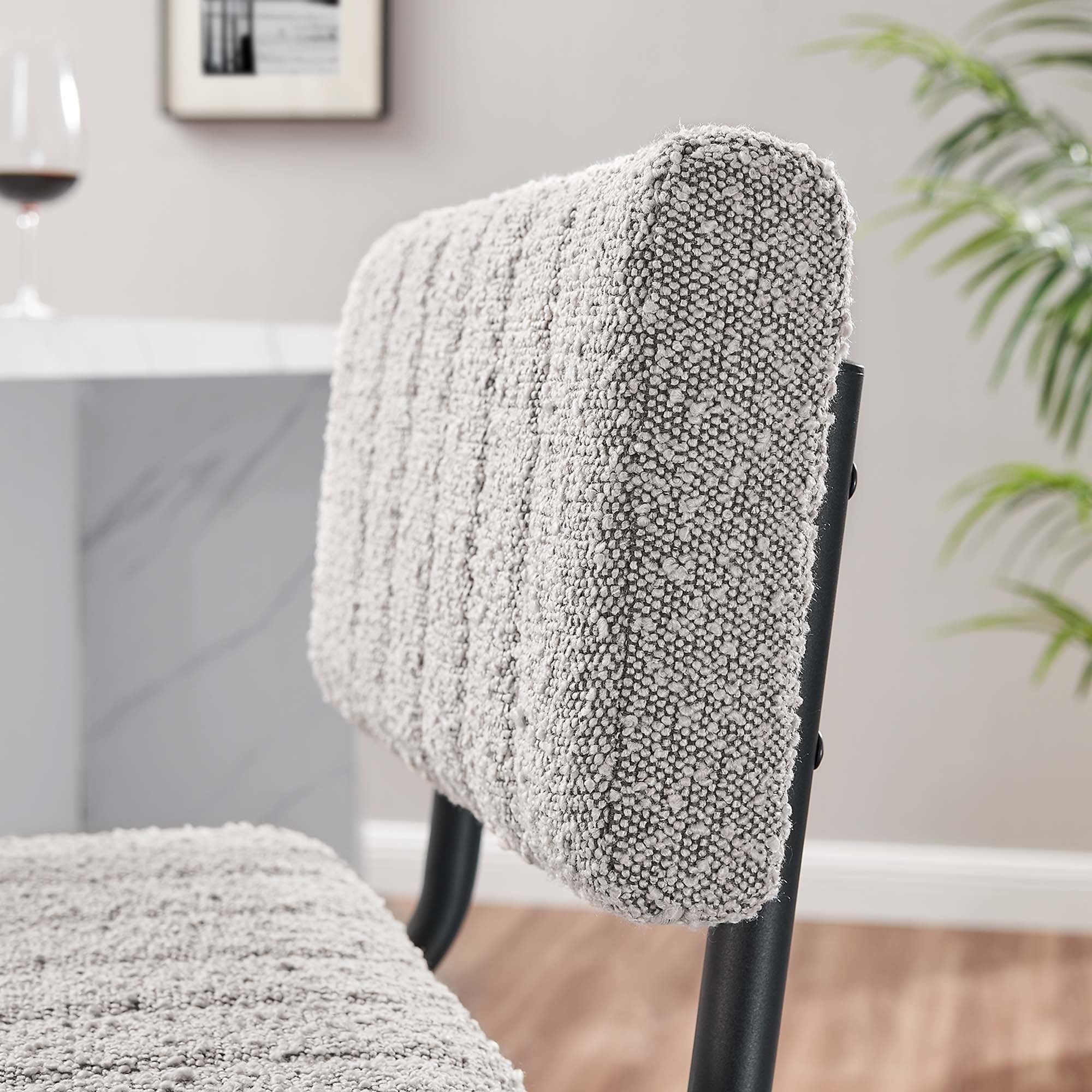Mid-Century Boucle Counter Stools Set of 2 - Image 12