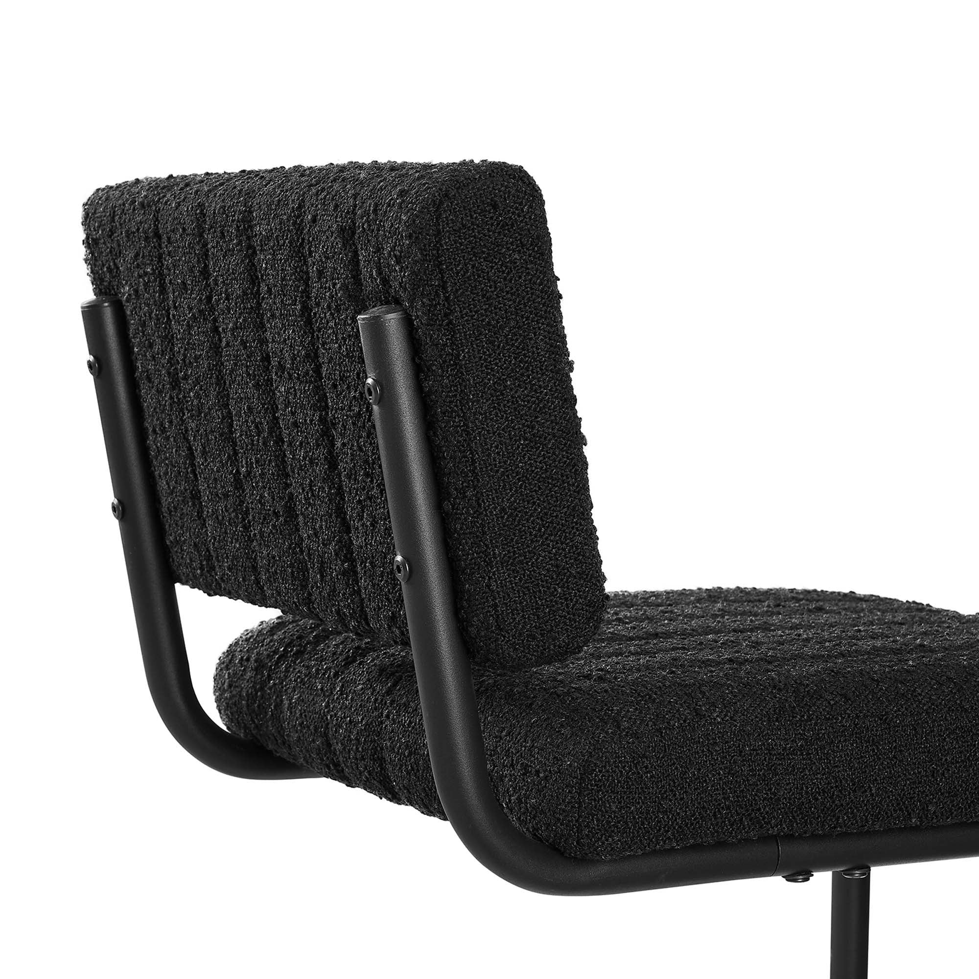 Mid-Century Boucle Counter Stools Set of 2 - Image 5