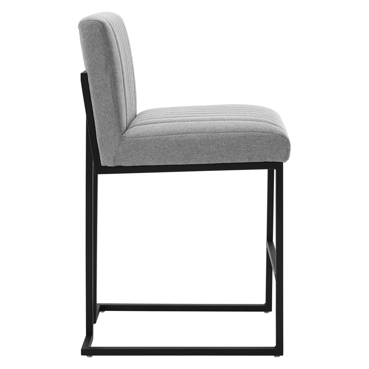 Mid-Century Channel Tufted Fabric Counter Stool Set of 2 – 38 Inch - Image 12