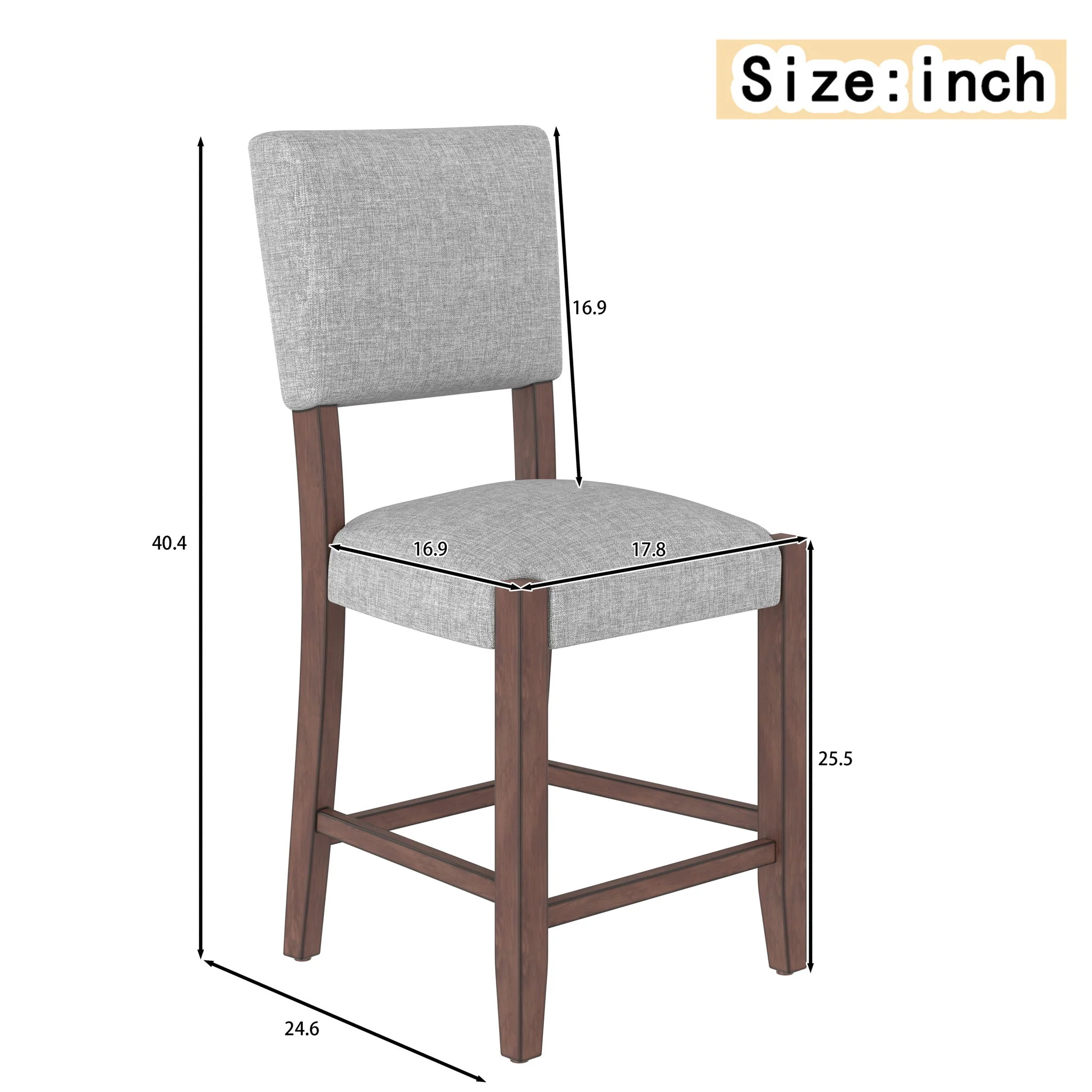 Mid Century Modern Bar Stools, Upholstered Counter Chairs - Image 12