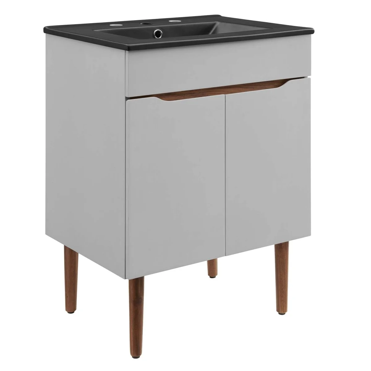 Mid-Century Modern Bathroom Vanity with Sink — Multiple Sizes and Finishes Available - Image 32