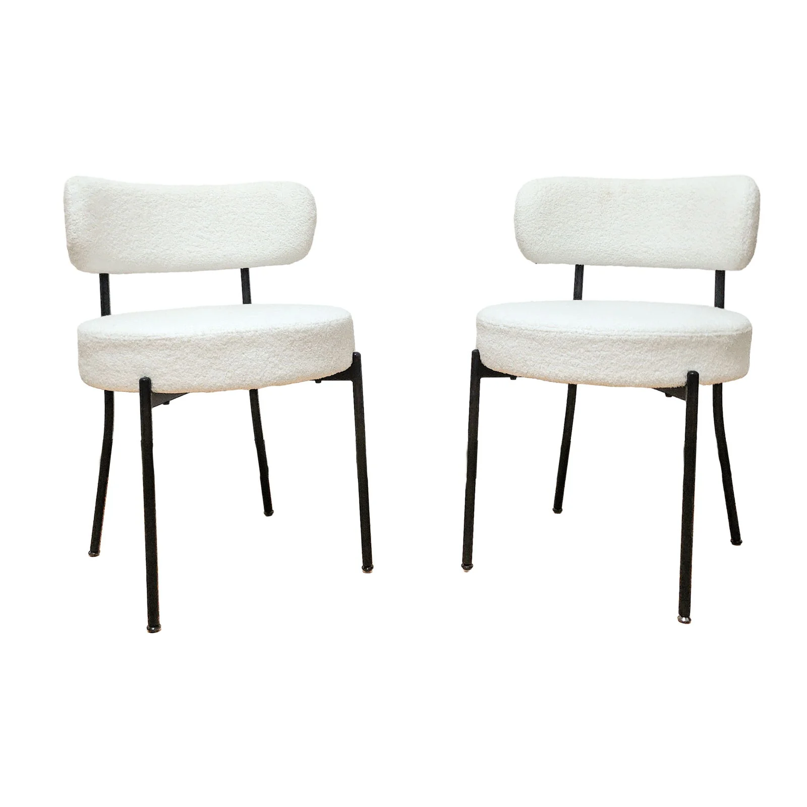 Mid-Century Modern Dining Chair With Curved Backrest