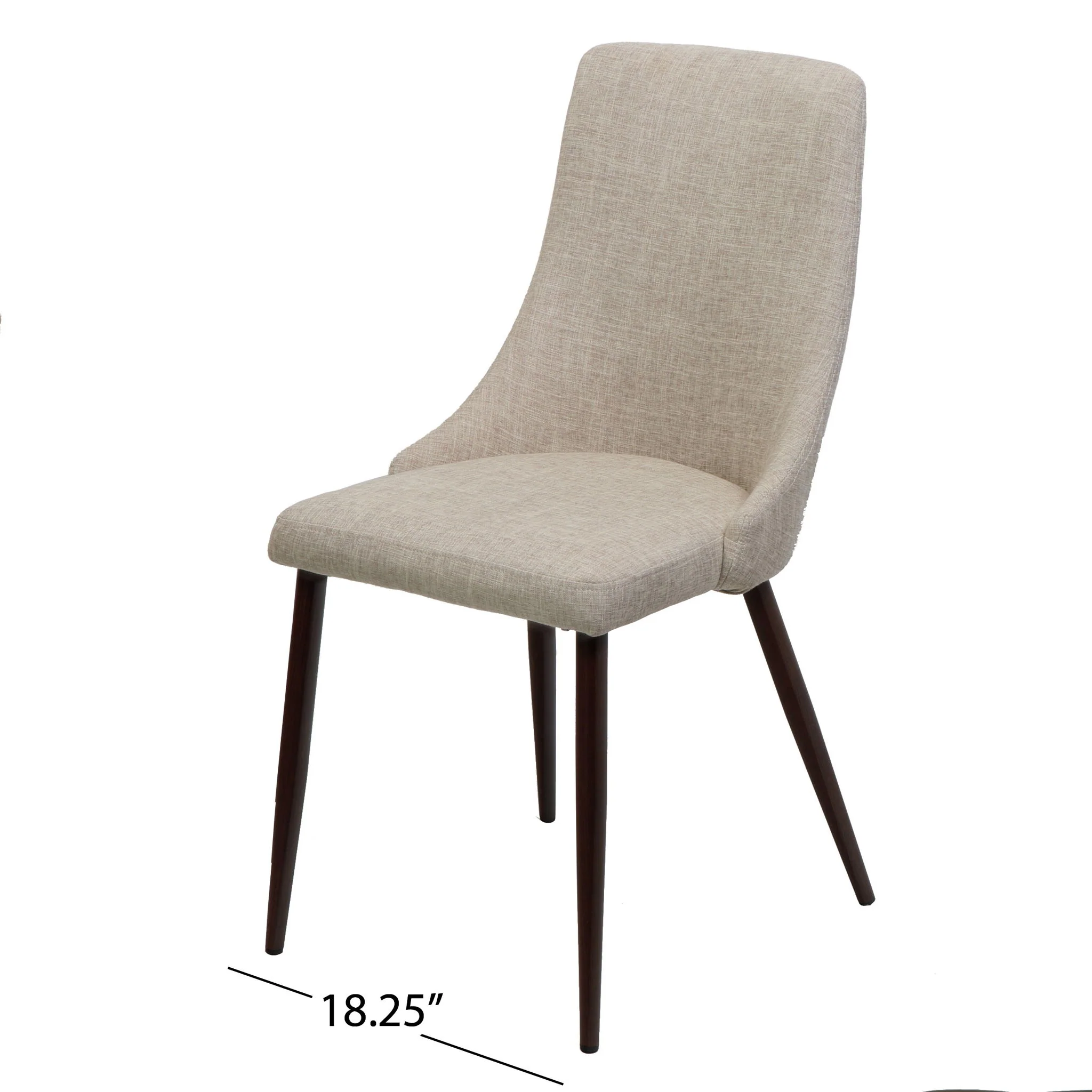 Mid Century Modern Fabric Armless Dining Chair - Image 12