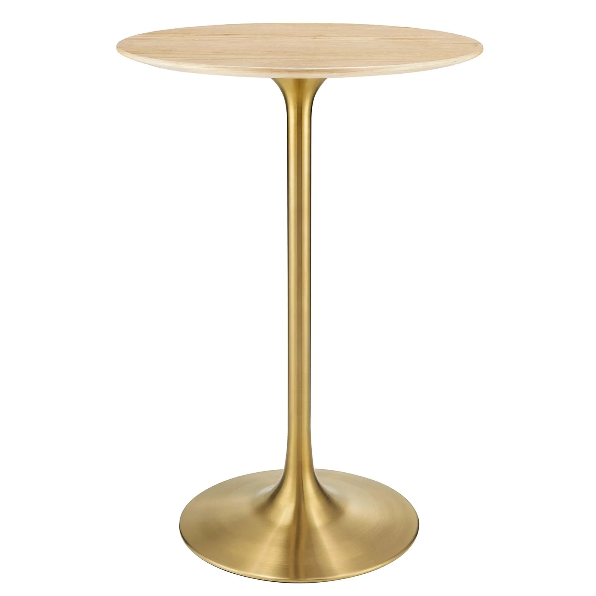 Mid-Century Modern Round Pedestal Bar Table – White 28 Inch - Image 56