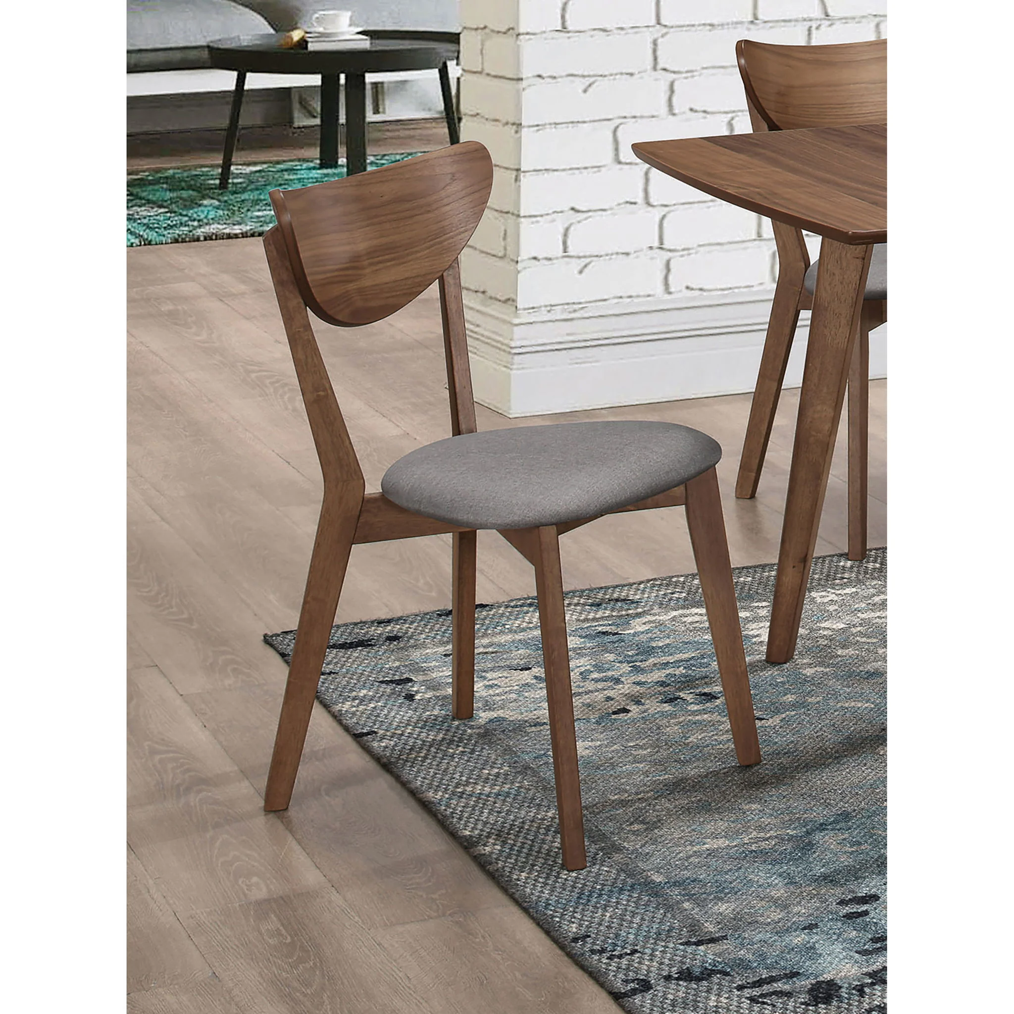 Mid-Century Modern Upholstered Dining Chair (Set of 2) - Image 5