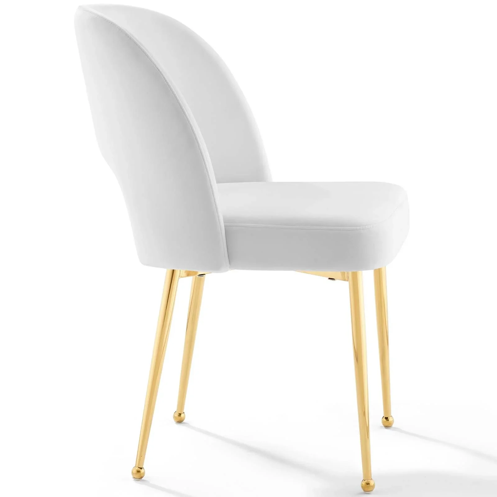 Mid-Century Performance Velvet Dining Room Side Chair - Image 9