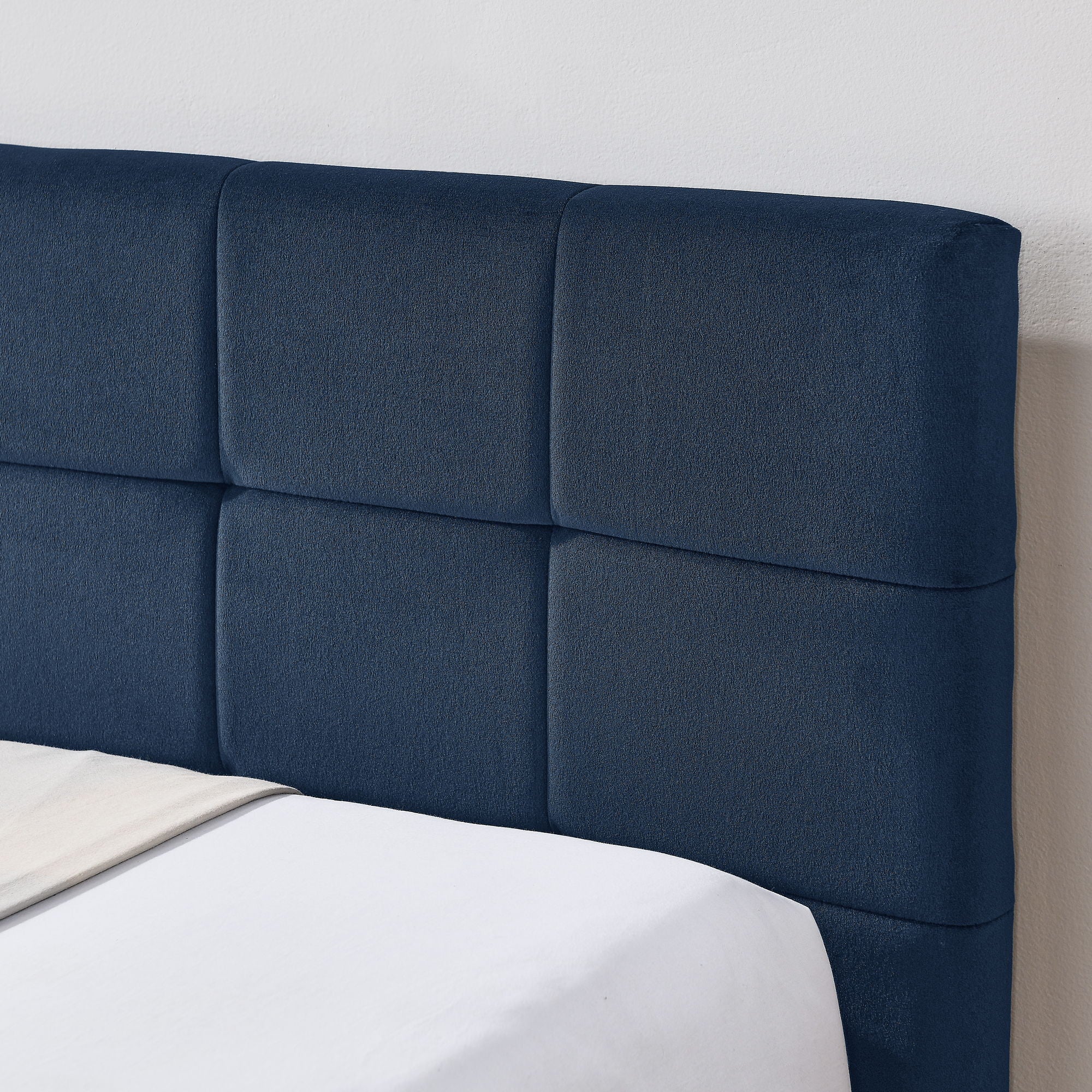 Mid-Century Storage Upholstered Tufted Bed Frame With Backrest And Armrests - Image 26