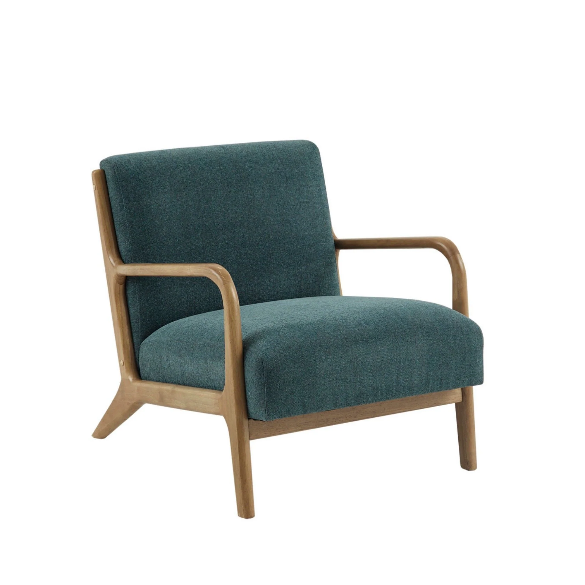 Mid-Century Style Lounge Chair With Upholstered Seat - Image 33