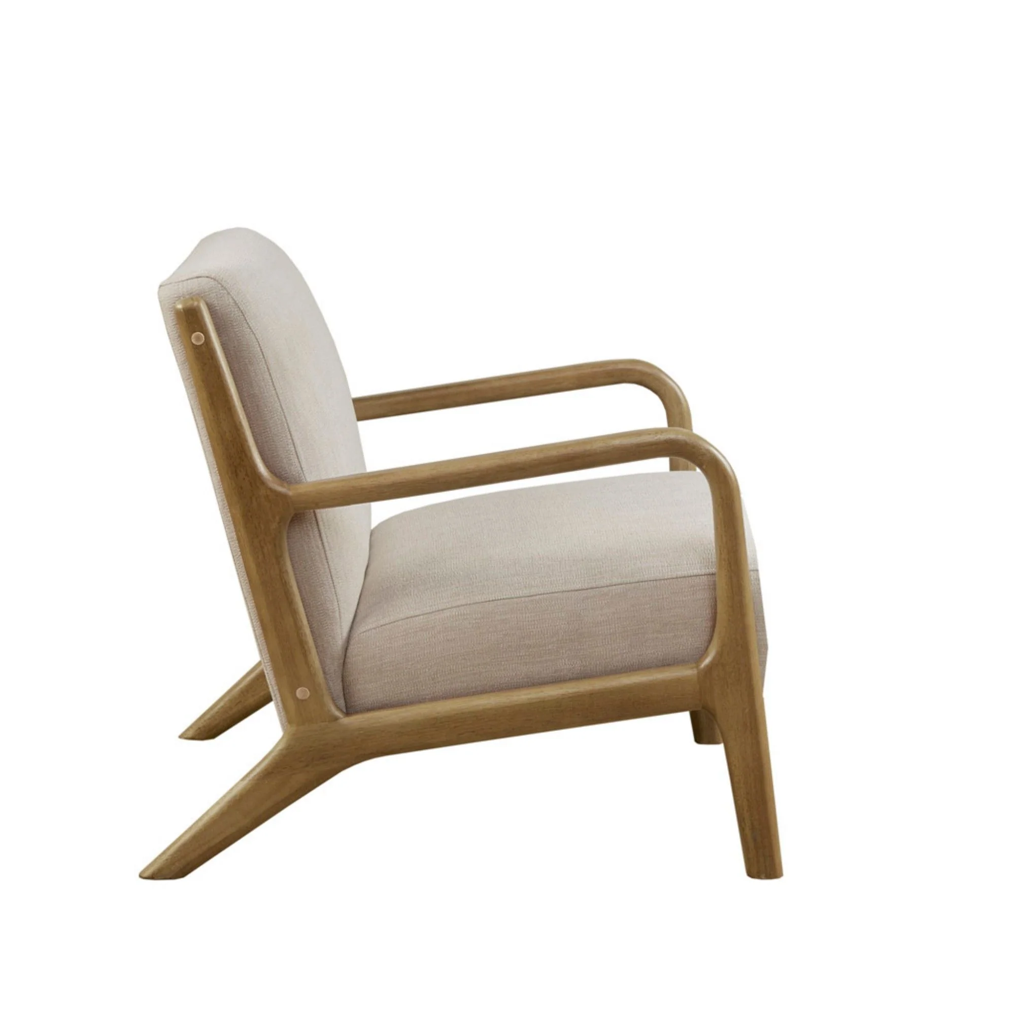 Mid-Century Style Lounge Chair With Upholstered Seat - Image 41