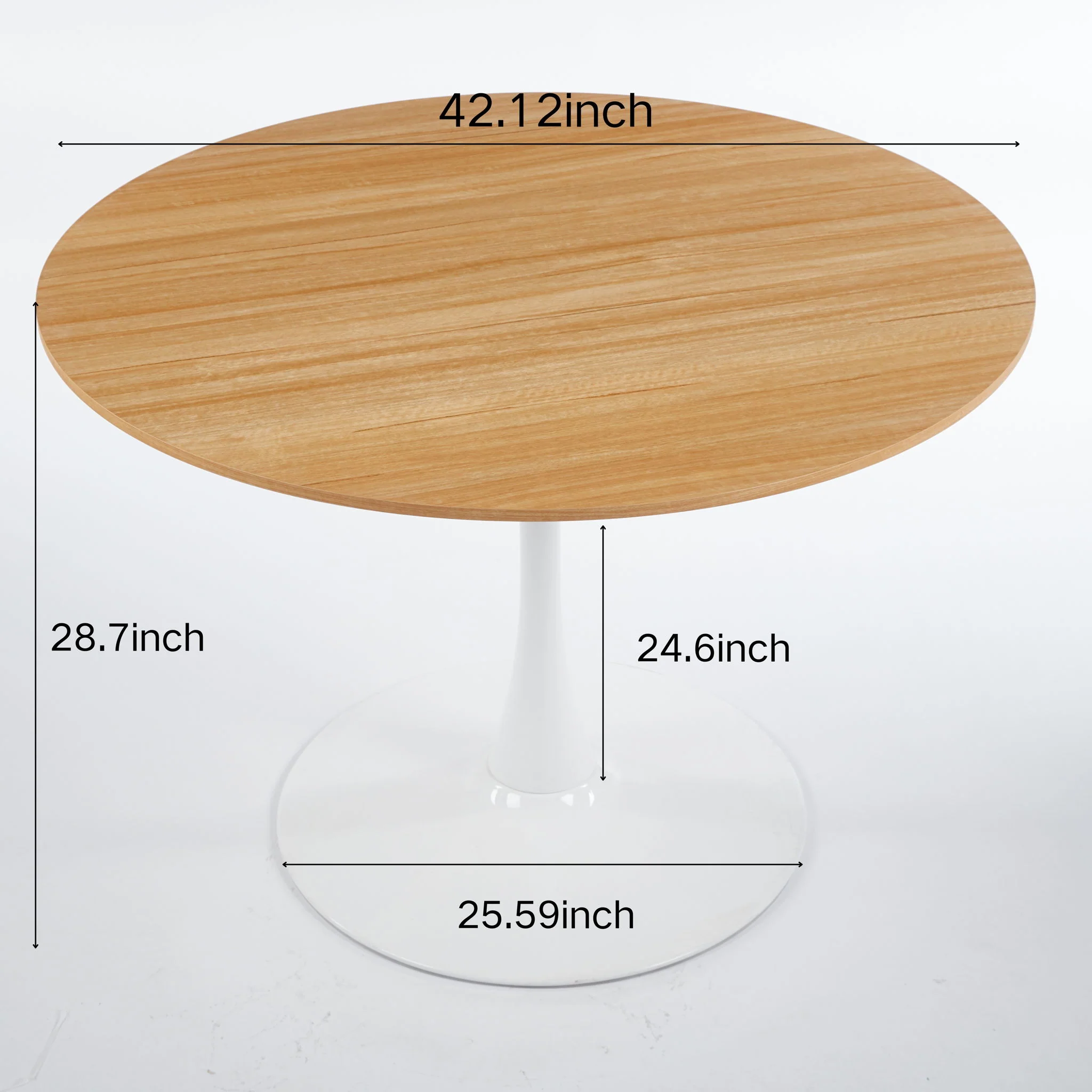 Mid-Century Tulip Dining Table With Round Top - Image 16