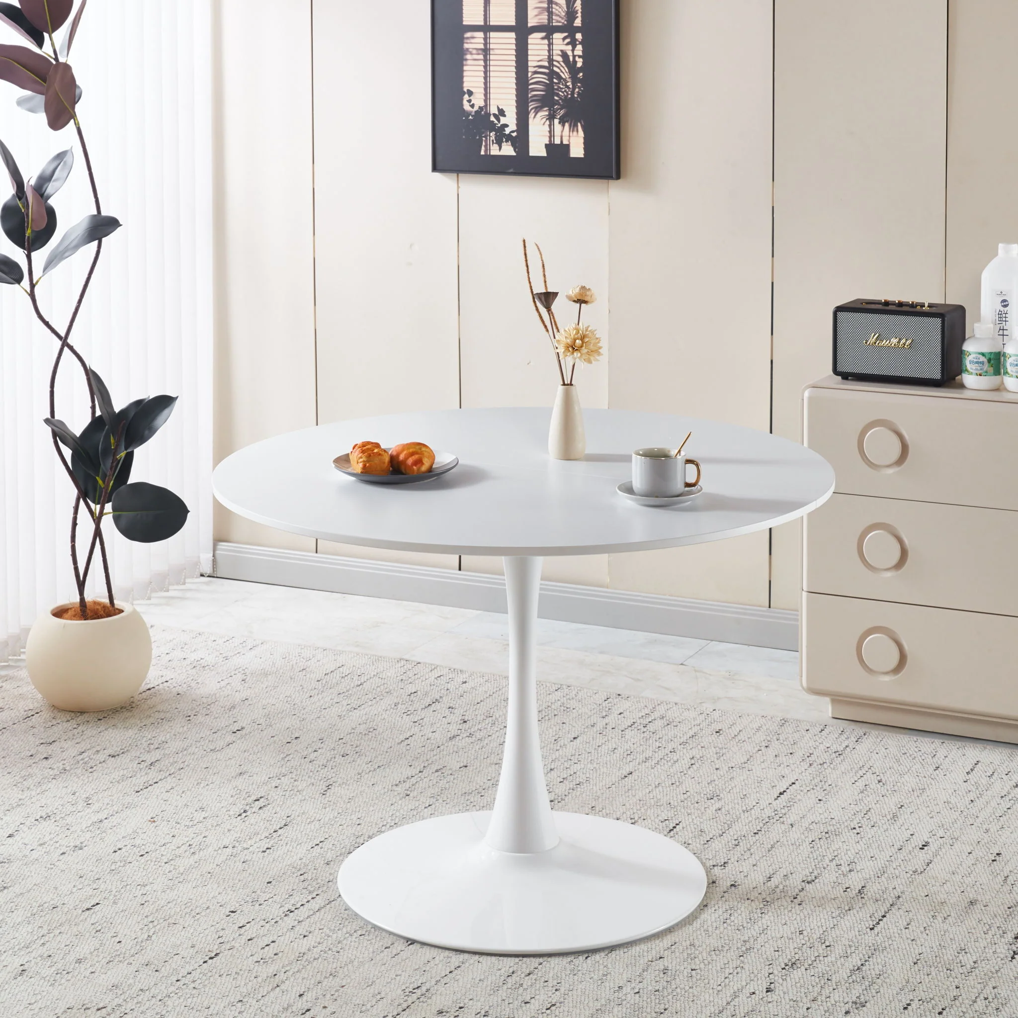Mid-Century Tulip Dining Table With Round Top - Image 8