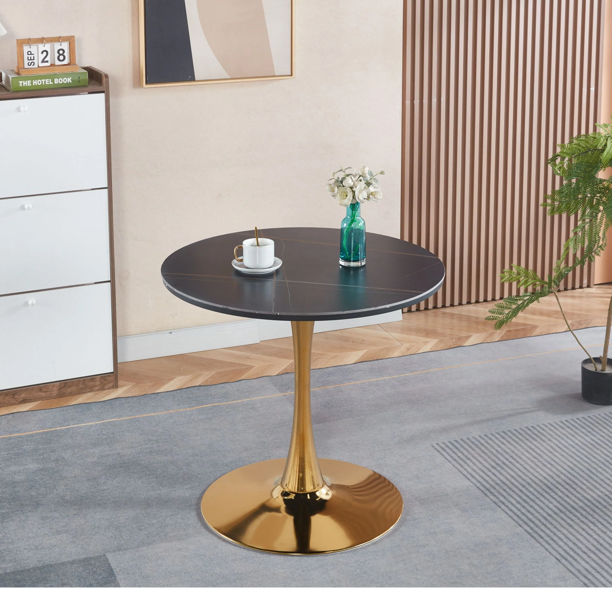 Mid-Century Tulip Table With Round Top, Pedestal Base - Image 19