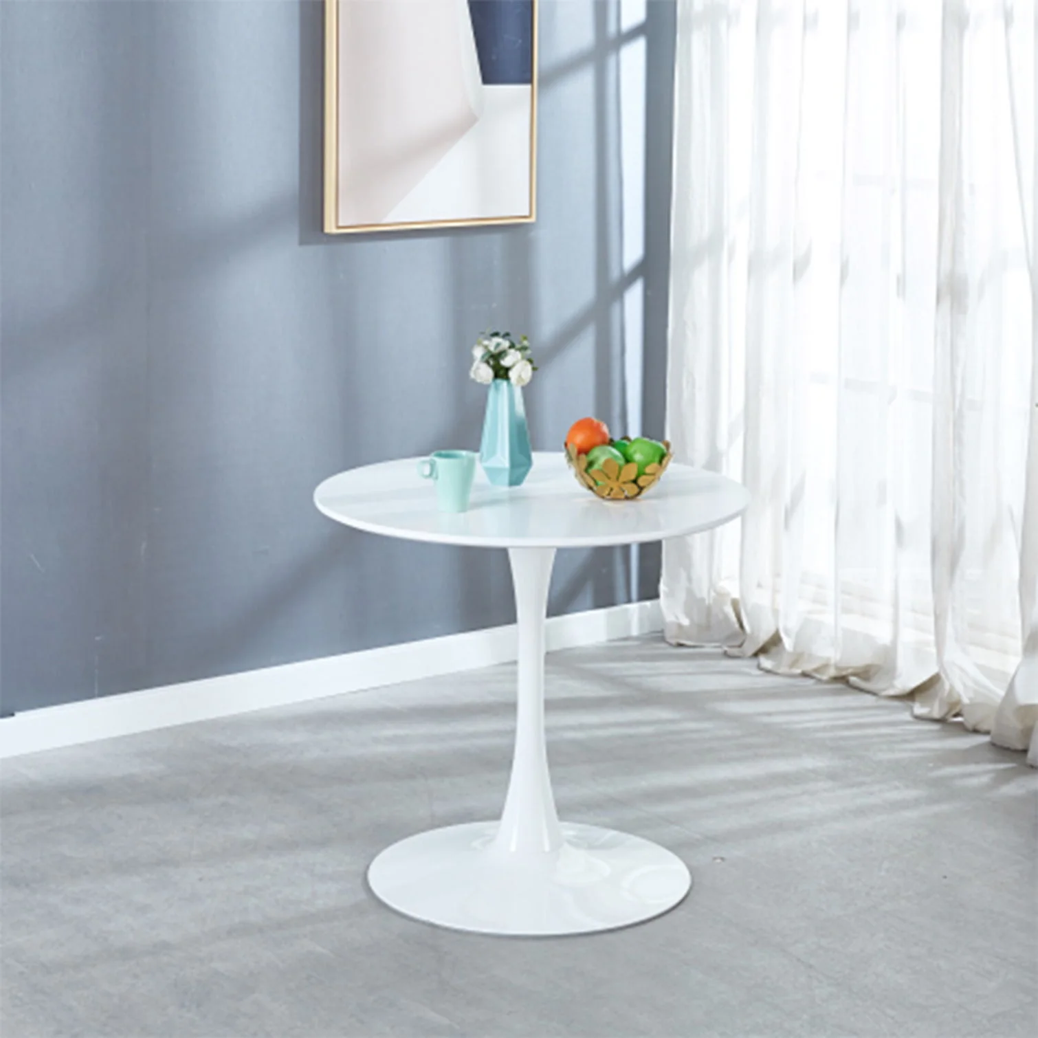 Mid-Century Tulip Table With Round Top, Pedestal Base - Image 40