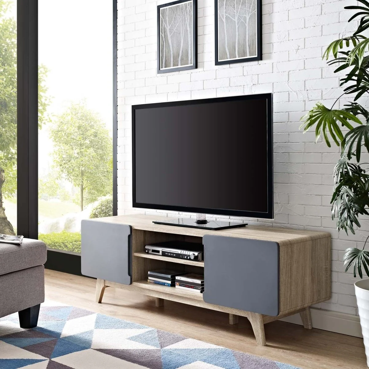 Mid Century TV Stand with Storage 59 Inch - Image 3