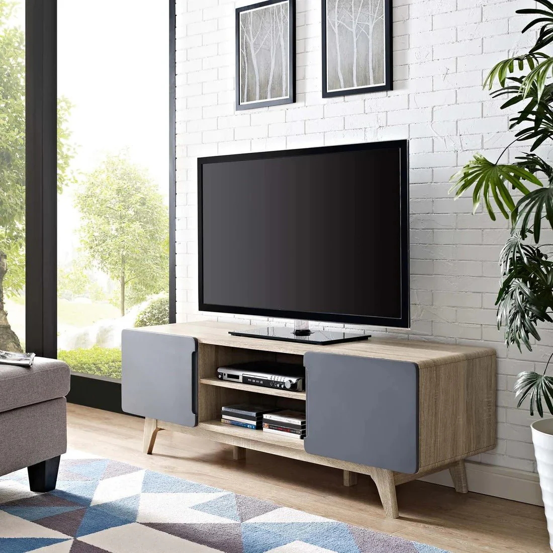 Mid Century TV Stand with Storage 59 Inch - Image 6