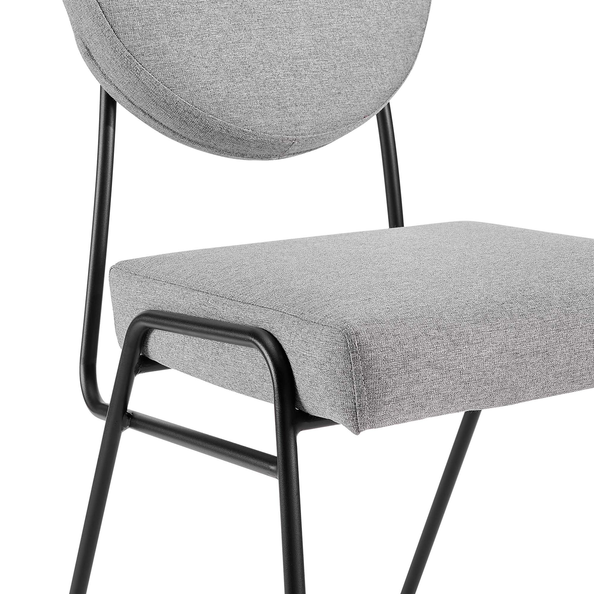 Mid-Century Upholstered Fabric Dining Side Chairs Set of 2 - Image 15