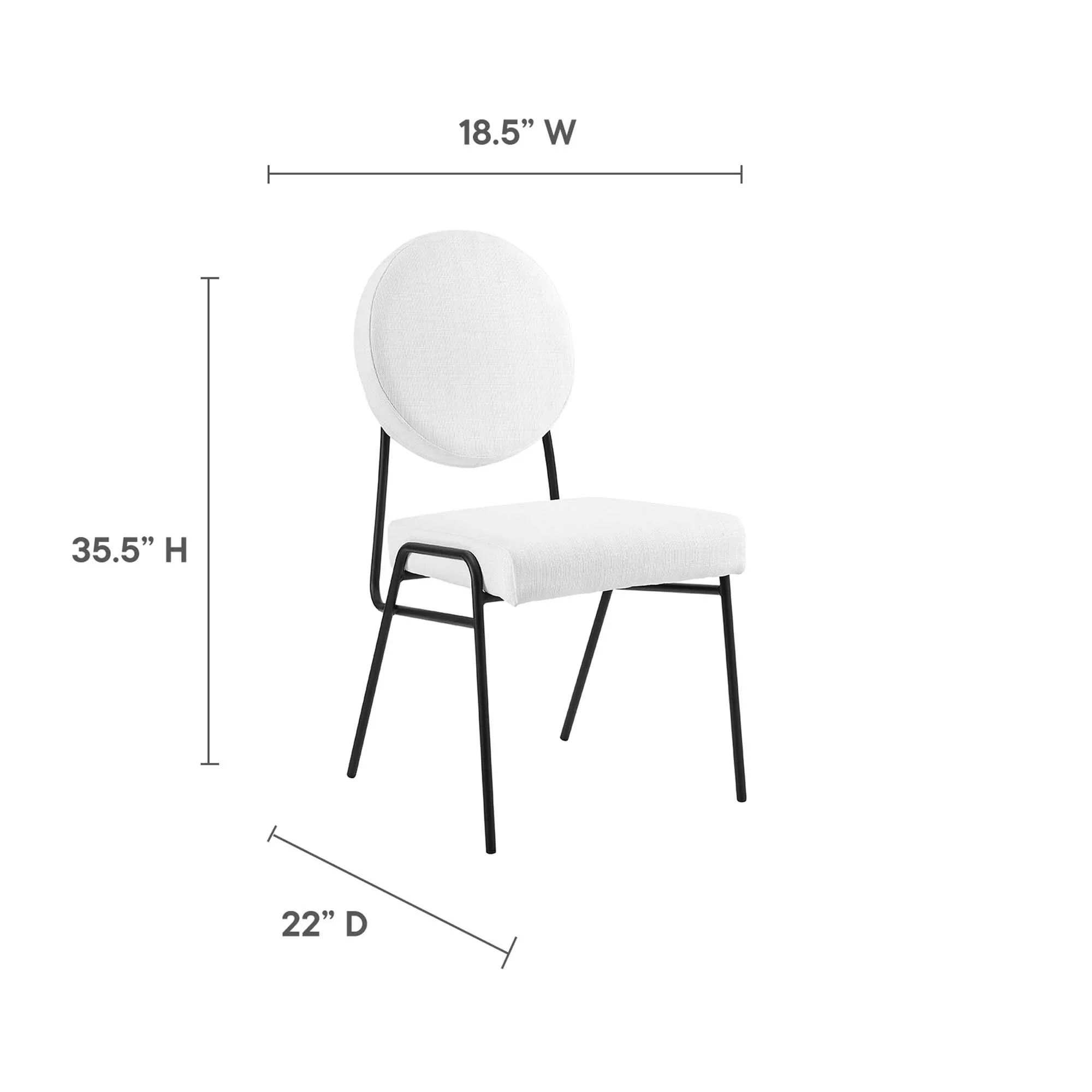 Mid-Century Upholstered Fabric Dining Side Chairs Set of 2 - Image 26