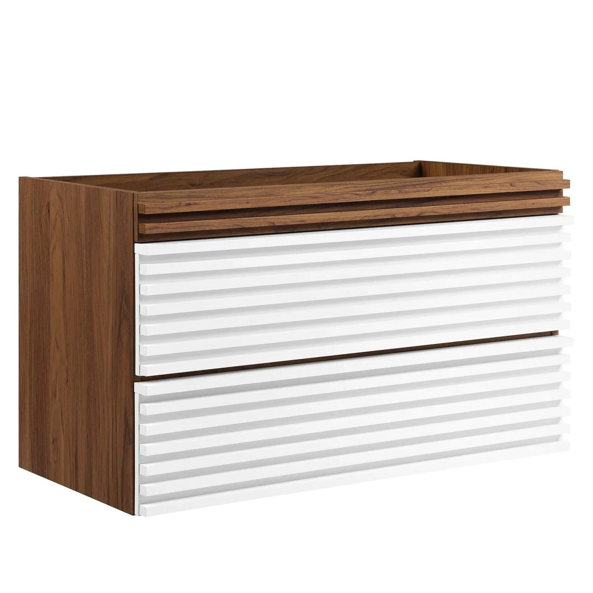Mid-Century Wall-Mount Bathroom Vanity Cabinet — Available in Multiple Sizes and Finishes - Image 138