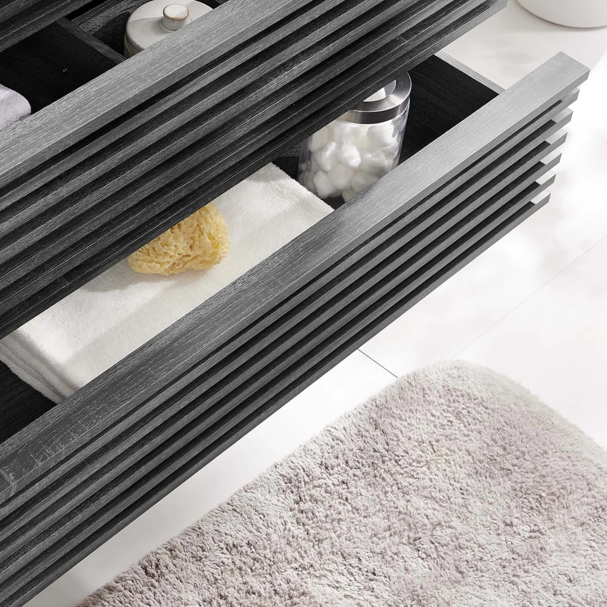 Mid-Century Wall-Mount Bathroom Vanity Cabinet — Available in Multiple Sizes and Finishes - Image 164