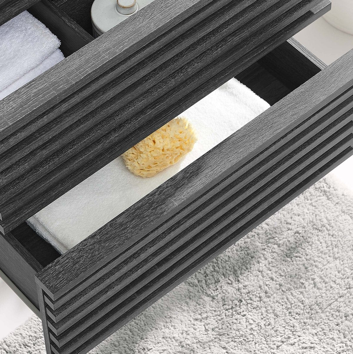 Mid-Century Wall-Mount Bathroom Vanity Cabinet — Available in Multiple Sizes and Finishes - Image 51