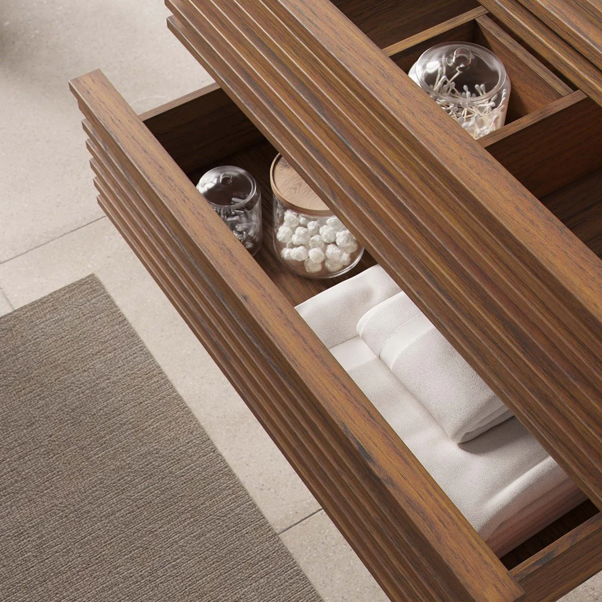 Mid-Century Wall-Mount Bathroom Vanity Cabinet — Available in Multiple Sizes and Finishes - Image 90