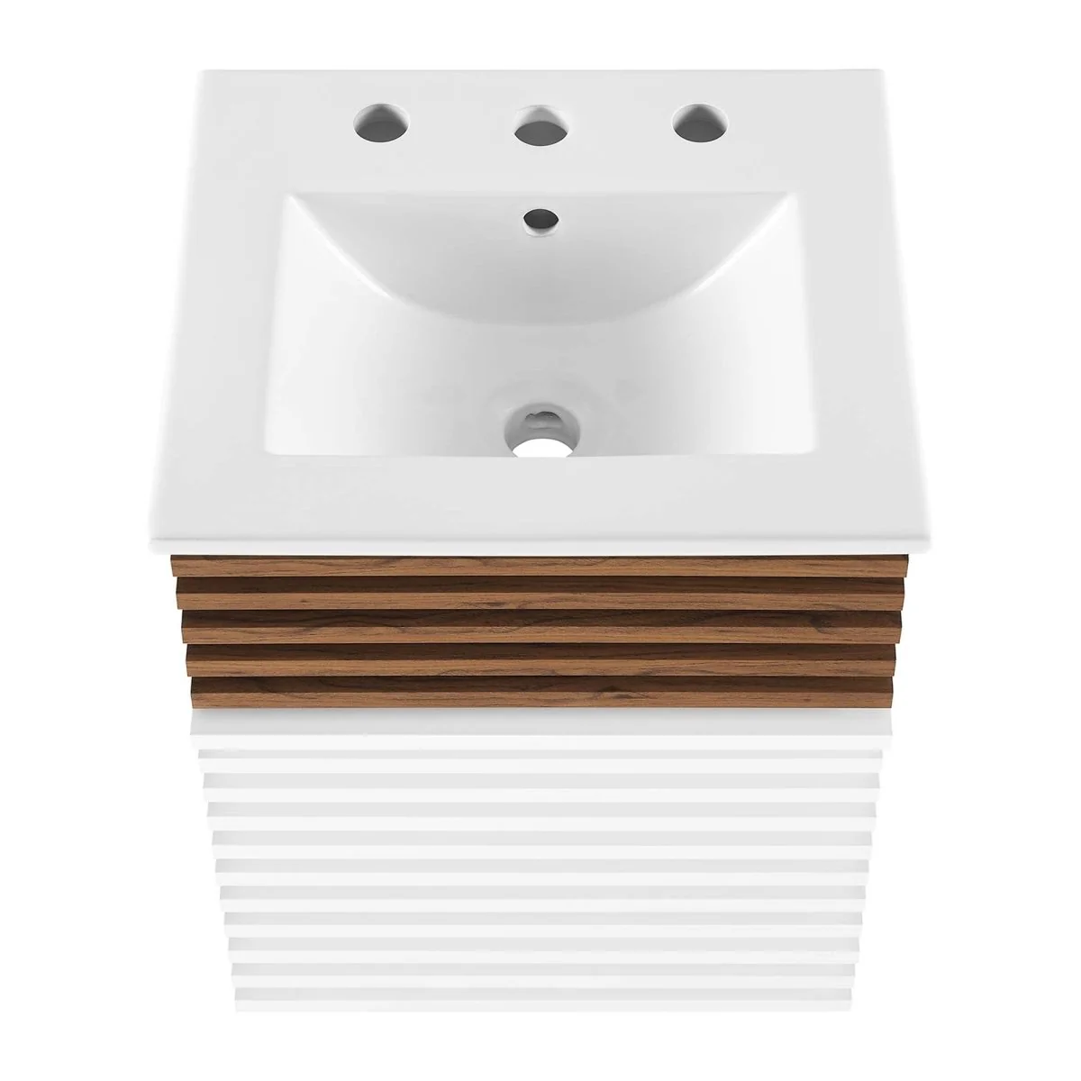 Mid-Century Wall-Mount Bathroom Vanity with Sink, Floating Modern Design - Image 34