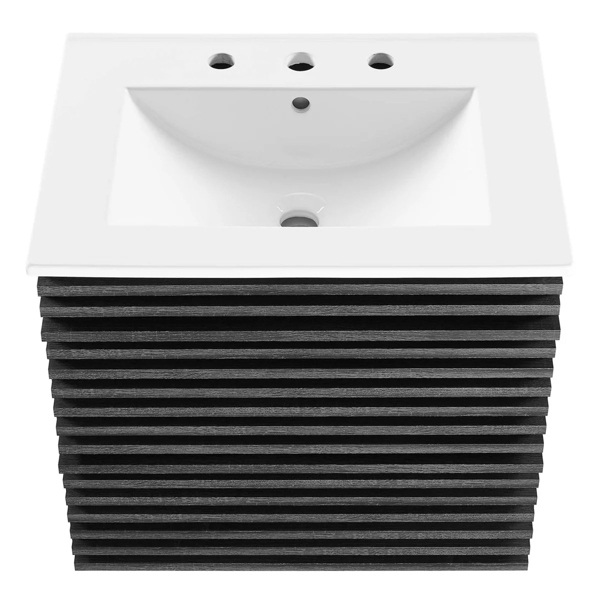 Mid-Century Wall-Mount Bathroom Vanity with Sink, Floating Modern Design - Image 43
