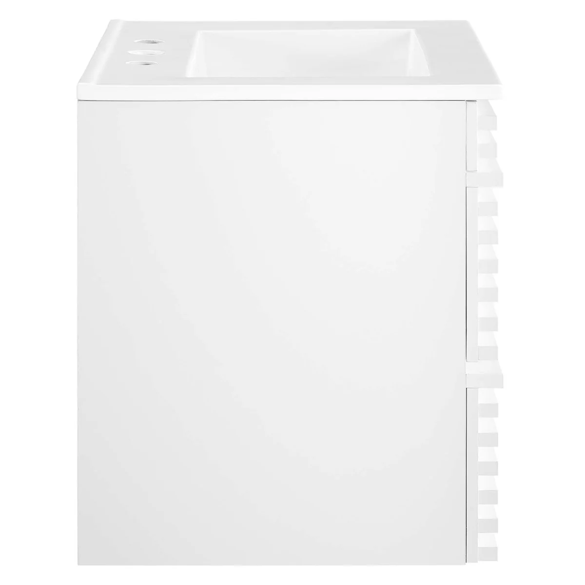 Mid-Century Wall-Mount Bathroom Vanity with Sink, Floating Modern Design - Image 89