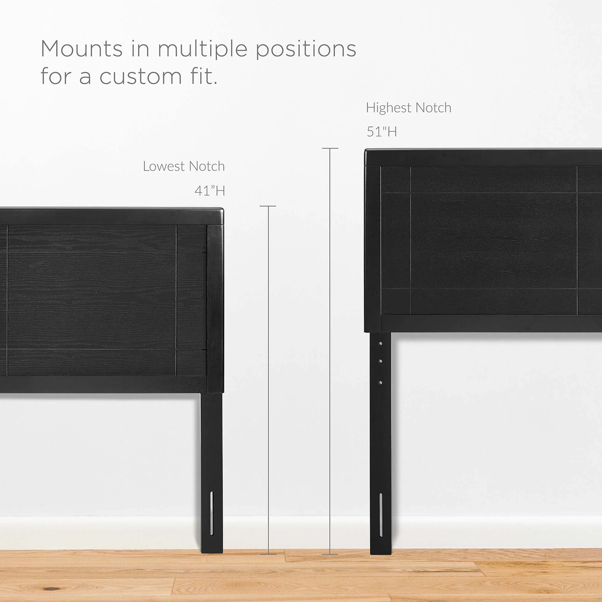 Mid-Century Window Pane Wood Headboard - Image 3