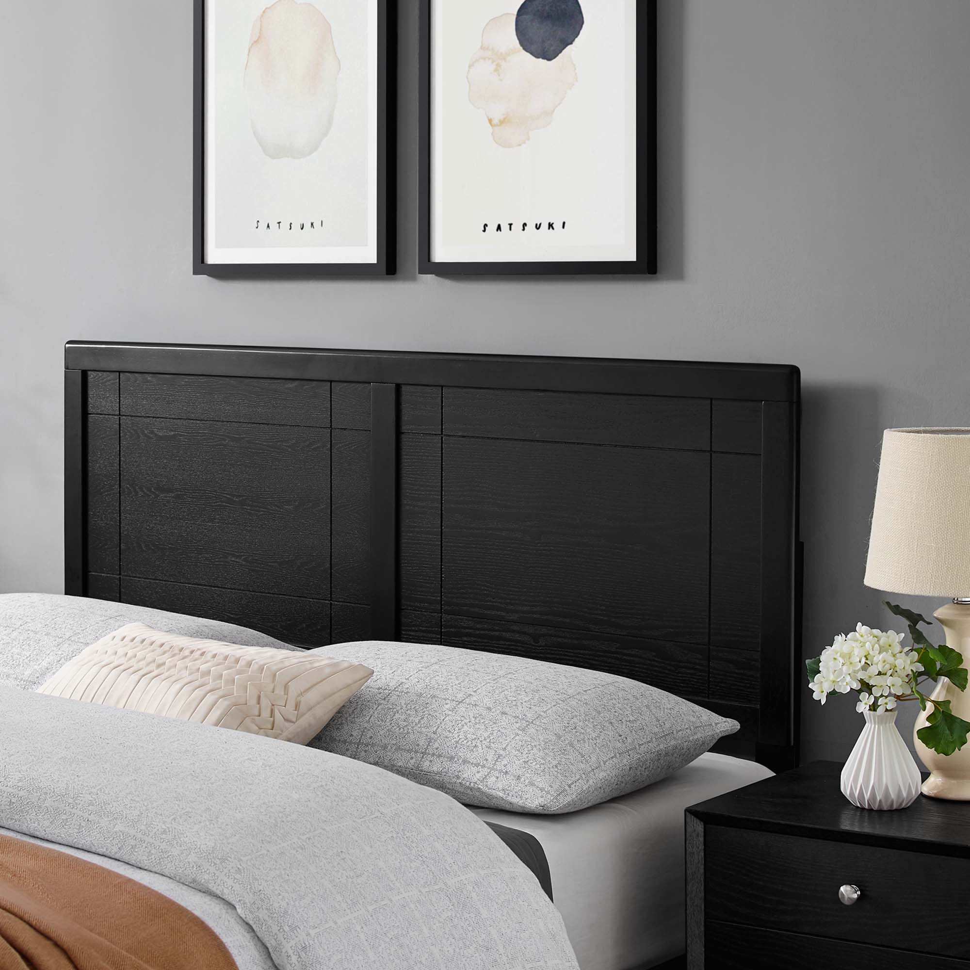 Mid-Century Window Pane Wood Headboard - Image 41